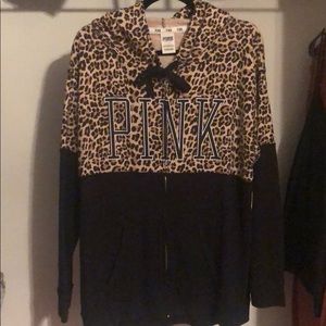 PINK! Leopard hoodie